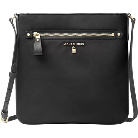 michael kors kelsey large crossbody black|Michael Kors black crossbody bag.